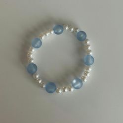 Pearl Oasis Handmade Glass and Plastic Beaded Art Jewelry Wonderfully Created Remember Me Serenity Peace Bracelet