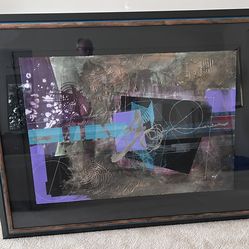 Large Purple & Green Painting