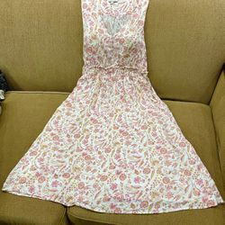 NWT Lucky Brand Dress Summer Bohemian Ruched Maxi Long Boho Gift