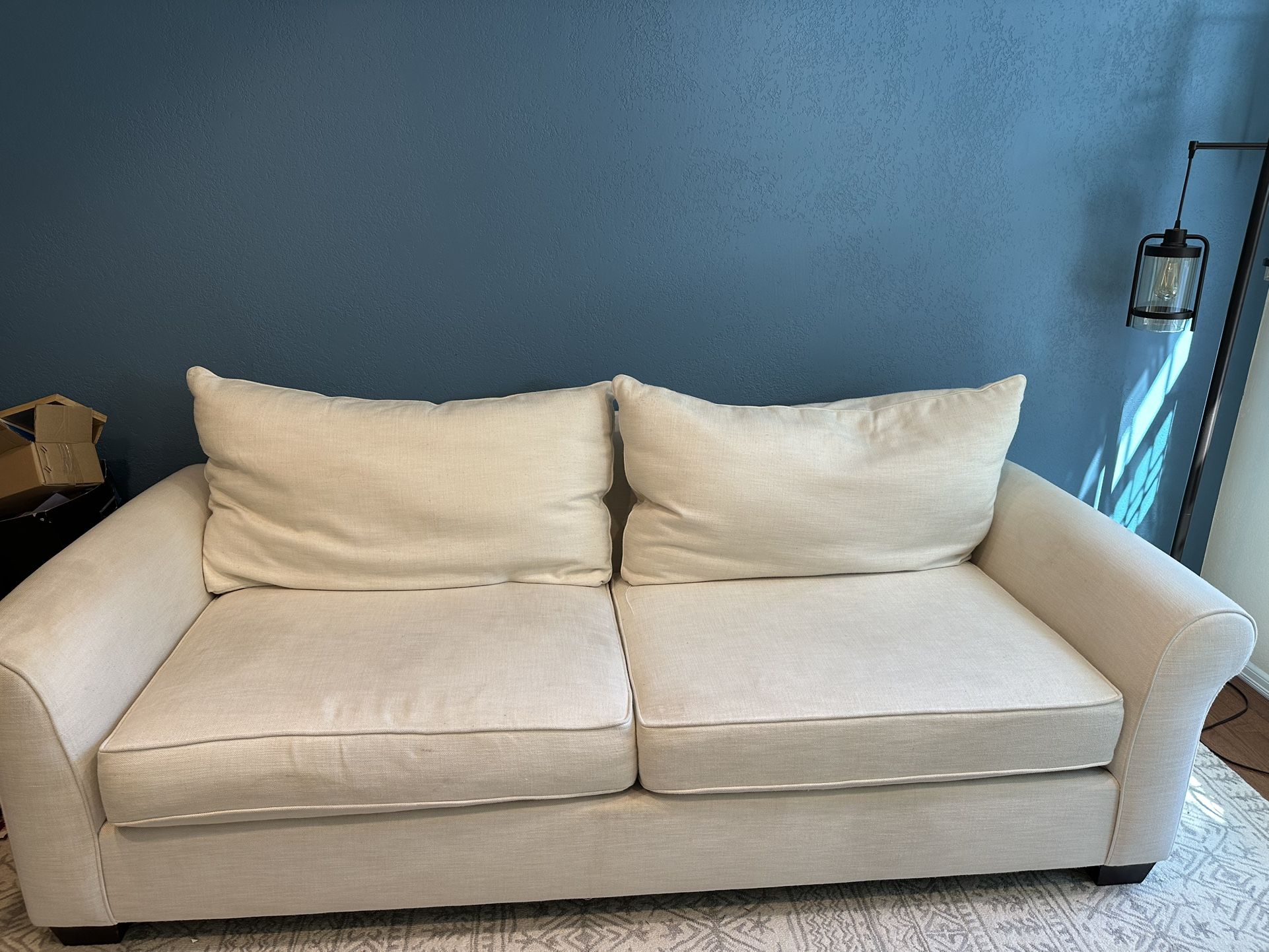 Beautiful cream colored sofa (couch)