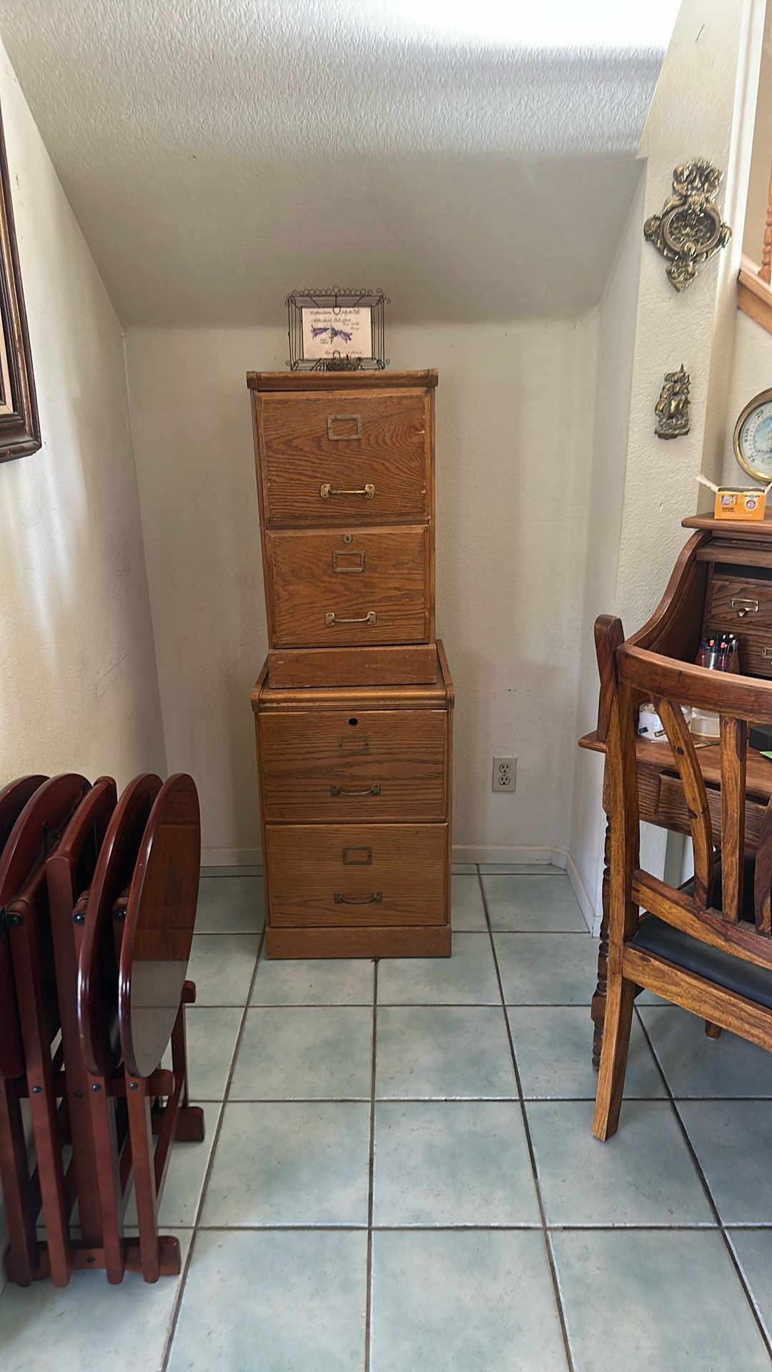 Two file cabinets