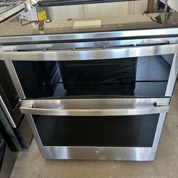 Ge Slide Glass Double oven stove