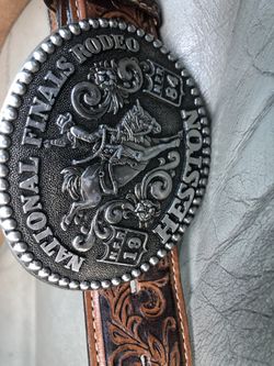 Belt buckle with belt