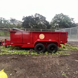 Dump Trailer And Excavator 