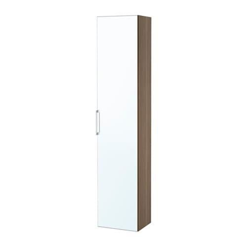 IKEA GODMORGON HIGH CABINET WITH MIRROR DOOR WALNUT EFFECT BRAND NEW IN ORIGINAL SEALED PACKAGE