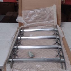 vidaXL Adjustable Security Grille for Windows with 3 Crossbars, Solid Galvanized Steel, Silver, Extendable Width 39.4"-59.1", Sturdy and Easy to Insta