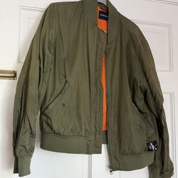 Calvin Klein Green Bomber Jacket Size L