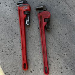 Rigid 24” And Unknown 24” Pipe Wrench 