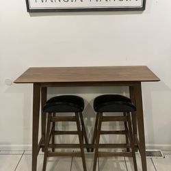 Bar Height Bistro Table Set with Stools