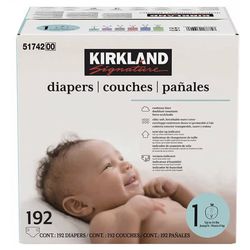 Diapers Size 1, Kirkland Brand