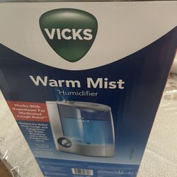 Vicks Warm Mist Humidifier - Air Humidifier for Bedroom, Home & Large Room, Baby, Kids and Adults Soothing Steam Vaporizer for Cough, Congestion, Alle