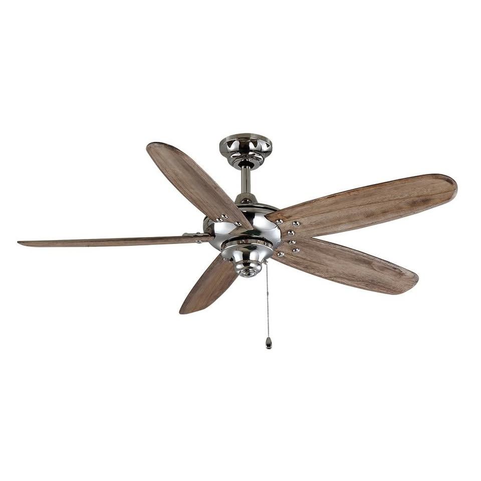 Altura 48 in. Indoor/Outdoor Polished Nickel Ceiling Fan by Home Decorators Collection NEW