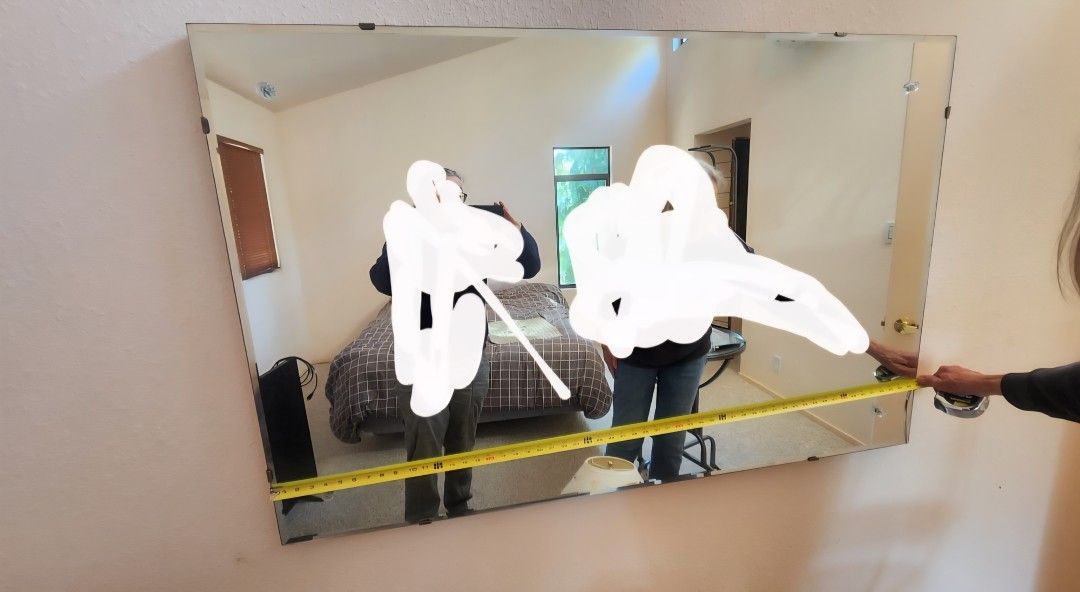 Large Vintage Beveled Mirror