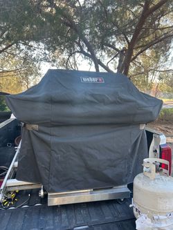 Grill asador and chairs