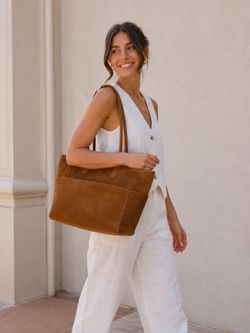 Quince Shopper Tote | Color: Whiskey