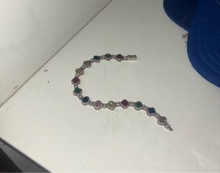 Gem and Moissanite  Bracelet