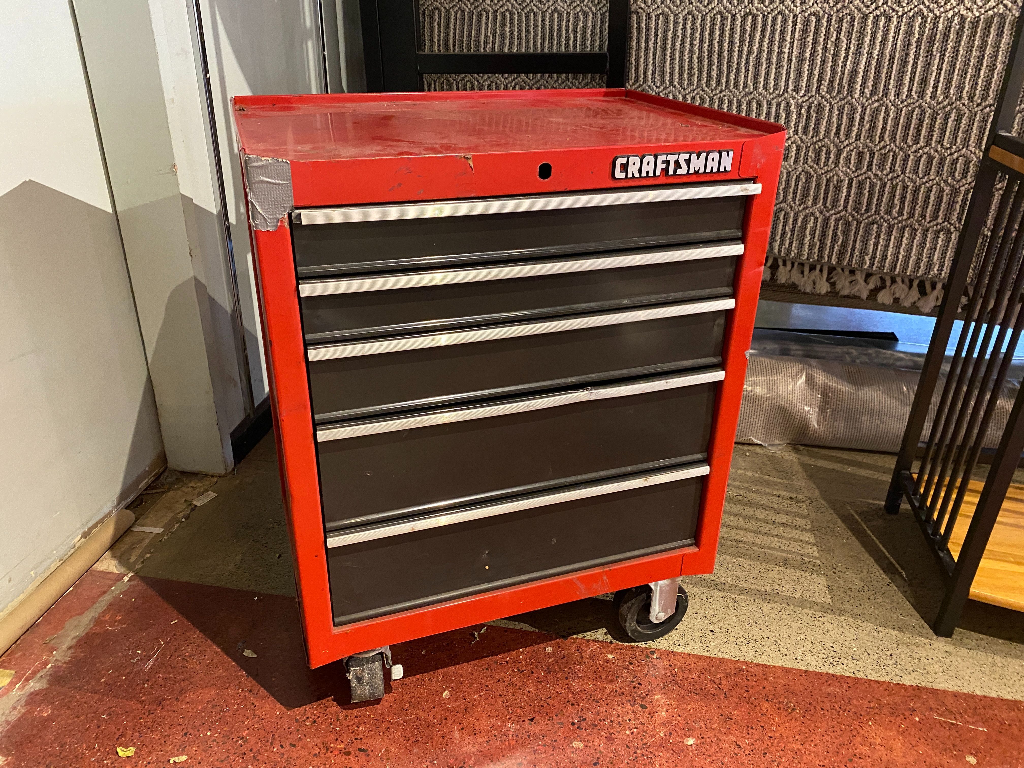 CRAFTSMAN Red Five Drawer Steel Rolling Tool Cabinet