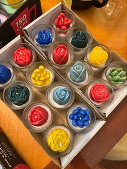 Very Beautiful, colorful scent candles 🕯️