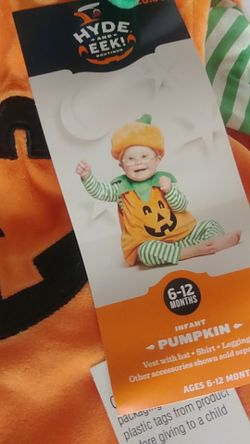 Infant pumpkin customes ages 6-12 months
