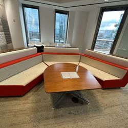 Modern Office Style Couch & Large Media Table