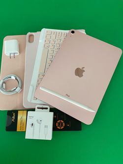 Apple iPad Air 4th generation 256GB (Rosegold / 2020) with keyboard, pen & Accessories