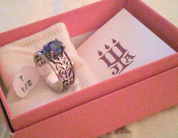James Avery Adoree Ring with Blue Sapphire 7.5 September