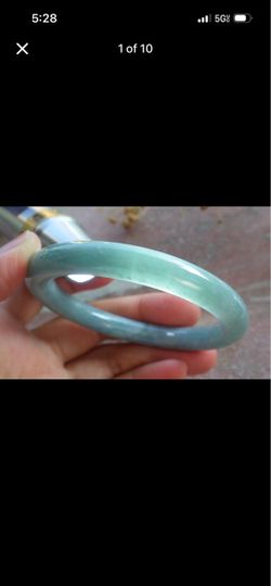 Genuine Authentic bangle Certificate Jadeite jade Good Fortune green Bangle Bracelet 53mm 6.75 inches