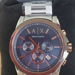 New Men's TwoTone Armani Exchange Watch 
