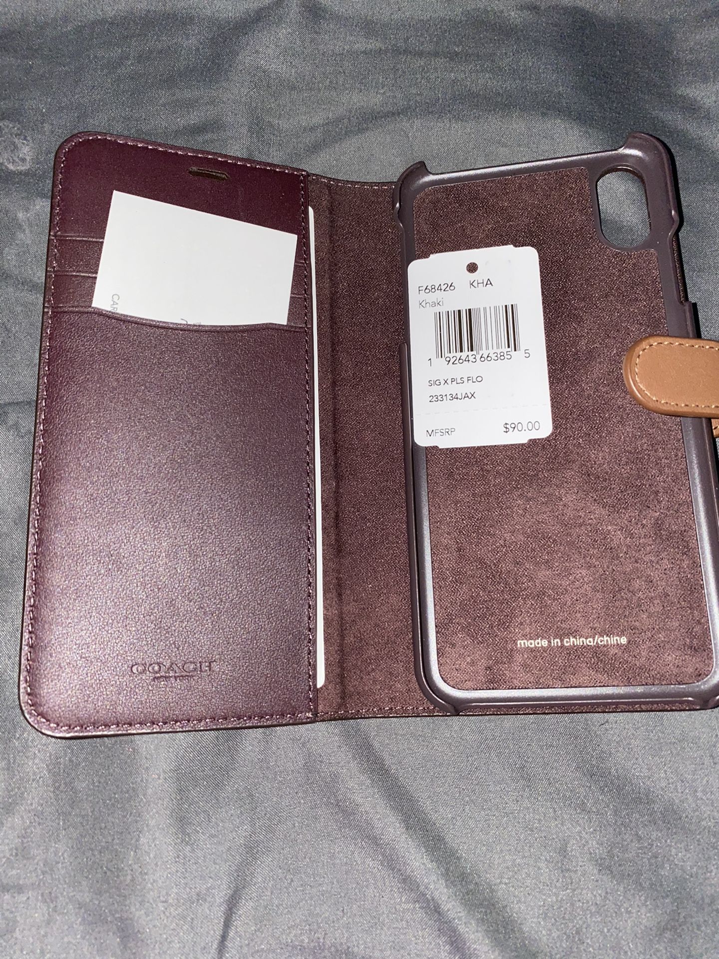 Authentic Coach IPhone XS Max wallet case