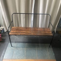 Metal & Wood Bench