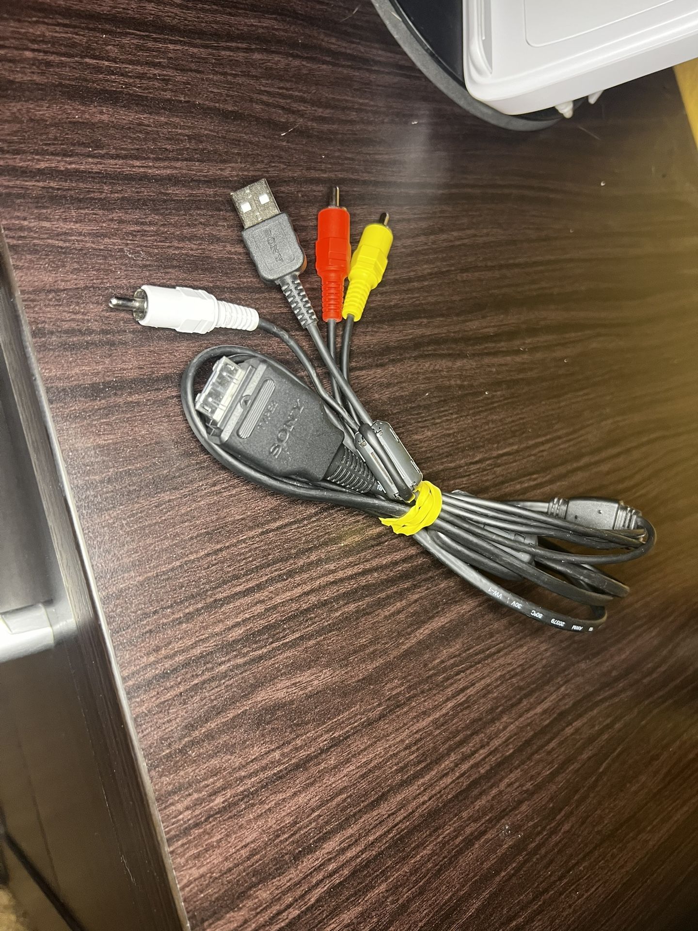 Sony Multi-AV Cable – USB + RCA (Video/Audio) for Camcorder or Camera