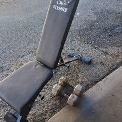 Banco de Pesas Ajustable Y Mancuernas 30 Lbs