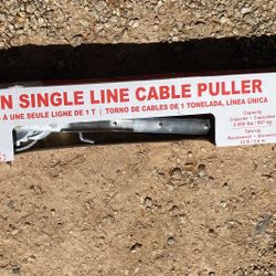 1-Ton single line cable puller & large straps