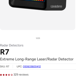 uniden R7 radar