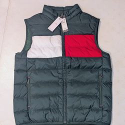 New Boy's Tommy Puffer Vest  Size 12-14
