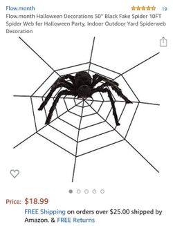 Halloween Decorations Black Fake Spider