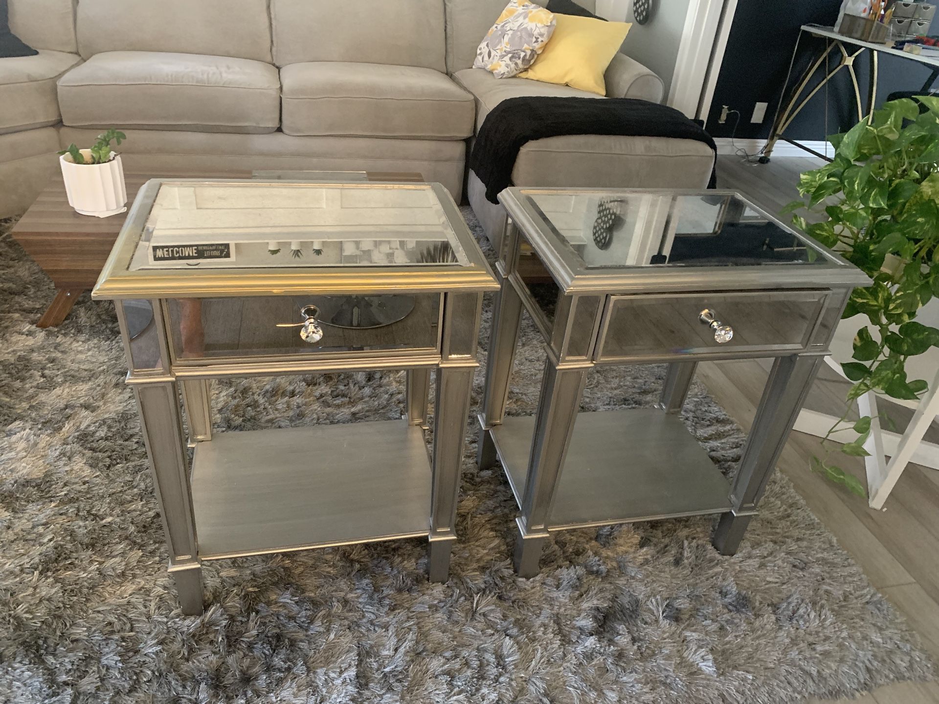 Mirrored Night Stands