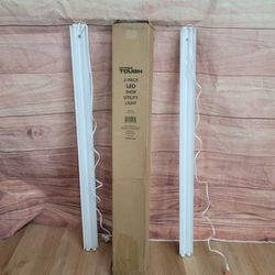 Hyper Tough 4 ft 3200 Lumen LED Shop Light, White, 2-Pack