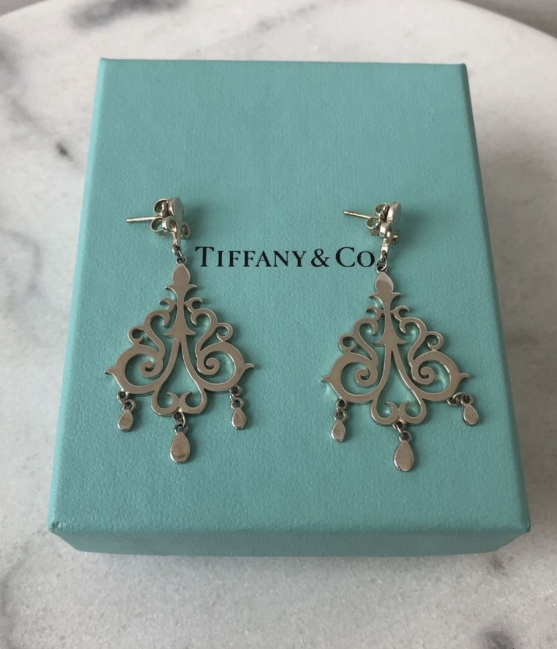 Tiffany Vintage Chandelier Dangle Earrings