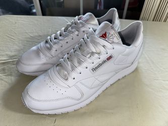 Reebok Classic Leather White True White Mens Sneakers size 12-13