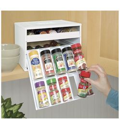 Chef's Edition 30-bottle SpiceStack Spice Rack Organizer, White