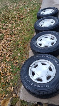 Stock sierra wheels and New tires!