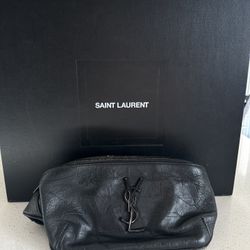 Saint Laurent One Size Classic Monogram Belt Bag Crocodile Embossed Leather