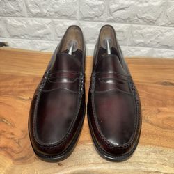 Hanover Handsewn Penny Loafer Men’s 13 D/B Burgundy Leather USA Made Dress Shoes