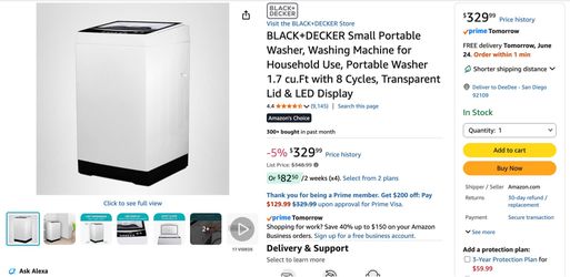 Black and Decker Small Portable 1.7 cu Ft