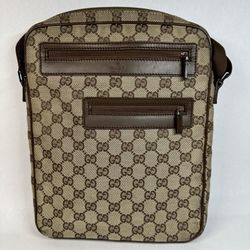 Authentic Gucci Shoulder Bag 92551 Beige/Brown Excellent Condition