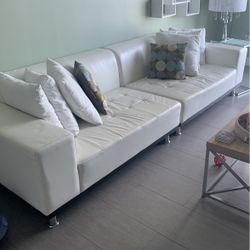 White Leather Couch
