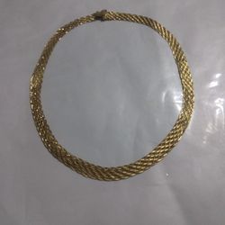 18K Gold Chain Lent 18 1/2 X 3/8 W Used