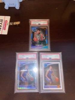 Luka Dončić and Jayson Tatum rookie cards