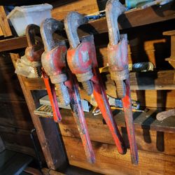 3 Adjustable  Pipe Wrench Used In Excellent  Condition 